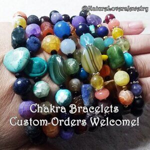 Custom Orders for Chakra Bracelets - Your Length + Style + Closures + Colors!